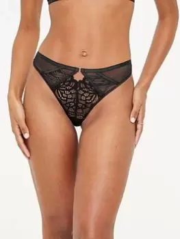 Ann Summers Knickers The Unforgettable Thong 2 - Black, Size 12, Women