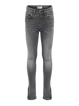 ONLY Konkendel Grey Zip Ankle Skinny Fit Jeans Women Grey