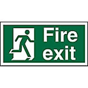 Fire Exit Sign Right Arrow Plastic 15 x 30 cm