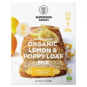 Superfood Bakery Zesty Cheer Organic Lemon & Poppy Loaf Mix 270g