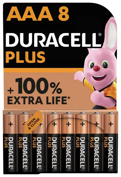 Duracell Duracell Plus Alkaline AAA Batteries - Pack of 8