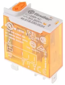 Finder, 230V ac Coil Non-Latching Relay SPDT, 16A Switching Current PCB Mount Single Pole, 46.61.8.230.0054