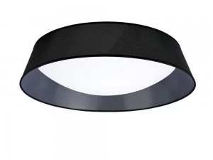 Flush Ceiling LED, Cylindrical 90cm Black 3000K, 4200lm, White Acrylic with Black Shade