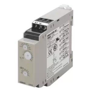 Timer, DIN-Rail Mounting, Multi Range, Multi Mode Timer, 8 Modes Includes Off-delay, 2 Output Relays, 24 to 240 VAC/DC