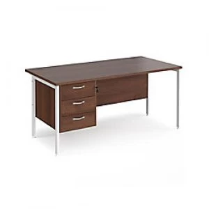 Dams International Maestro 25 Rectangular Home Desk with 3 Drawer Pedestal Wood Walnut 1600 x 725 x 800 mm