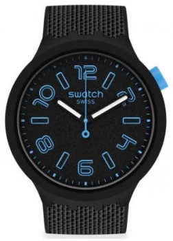 Swatch DEEP CONCRETE Big Bold Black Silicone Strap Watch