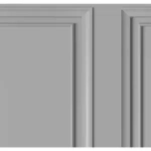 Rasch - Elegant Home Design Library Light Grey Realistic Panel Effect Wallpaper