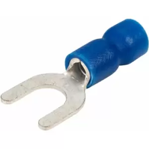 5.0mm Blue 24A Fork Connector Pack of 100 - Truconnect