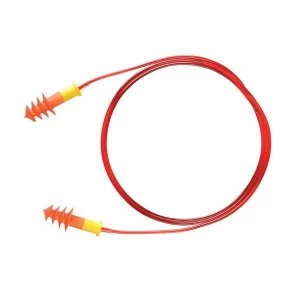 KeepSafe Moulded Reusable Corded Earplugs OrangeYellow Pack of 200 Ref 254162
