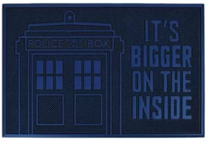 Doctor Who It's Bigger On The Inside Door Mat blue