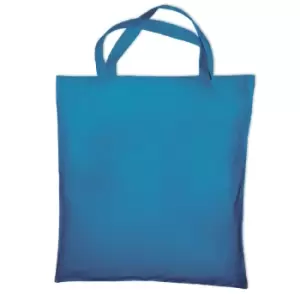 Jassz Bags "Cedar" Cotton Short Handle Shopping Bag / Tote (One Size) (Mid Blue)