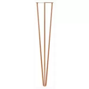 Rothley 710mm 3 Pin Hairpin Leg - Polished Copper - Set of 4