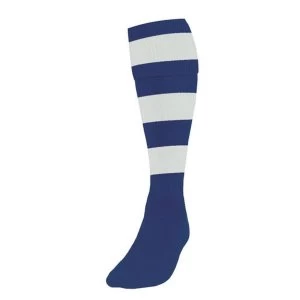 Precision Hooped Football Socks Boys Navy/White