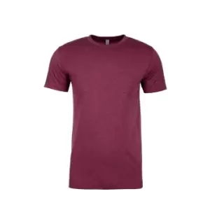 Next Level Adults Unisex Suede Feel Crew Neck T-Shirt (XL) (Heather Maroon)