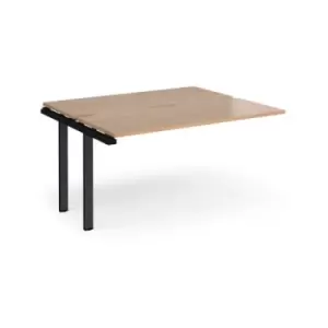 Bench Desk Add On 2 Person Rectangular Desks 1400mm Beech Tops With Black Frames 1200mm Depth Adapt