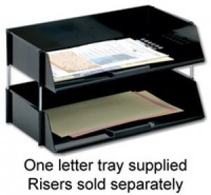 Q Connect Wide Entry Letter Tray Black