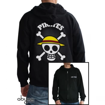 One Piece - Skull With Map Mens X-Large Hoodie - Black