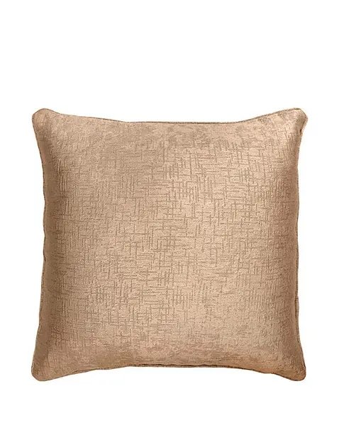 Vogue Embossed Pair of Cushion Covers Latte 43X43CM MN15306