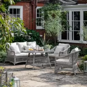Gallery Outdoor Lincoln Country Sofa Dining/Tea Set Stone