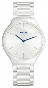 RADO True Thinline White Ceramic Bracelet White Dial Quartz Watch