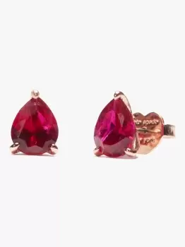 Kate Spade Brilliant Statements Stud Earrings, Ruby/Rose Gold, One Size
