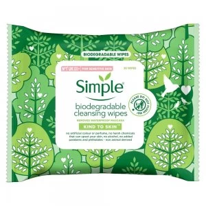 Simple Kind to Skin Biodegradable Cleansing Face Wipes