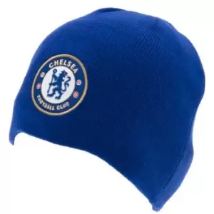 Chelsea FC Official Adults Unisex Knitted Hat (One Size) (Royal Blue)
