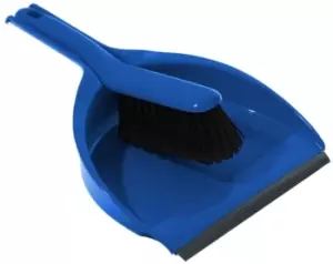 Hygiene Dustpan & Stiff Brush - Blue 191222/B CLEENOL