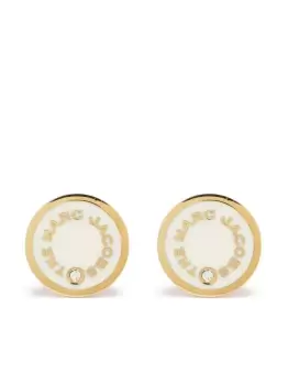 Marc Jacobs WOMEN Medallion Stud Earrings Cream/Gold