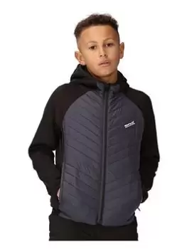 Boys, Regatta Kids Kielder Hybrid VII Jacket - Black/Grey, Black, Size 13 Years