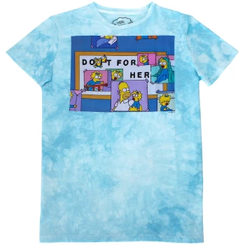 Cakeworthy x The Simpsons - Do It For Her Tie Dye T-Shirt - L