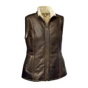 Eastern Counties Leather Womens/Ladies Gilly Sheepskin Gilet (14) (Chocolate Forest)