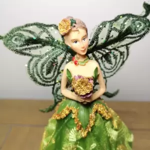 23cm Christmas Tree Topper Angel Fairy Decoration in Green