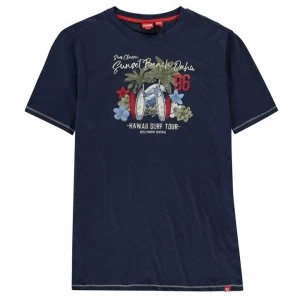 D555 Beach T Shirt Mens - Navy