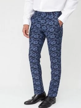 Skopes Tapered Morrissey Floral Jacquard Tapered Trousers - Navy
