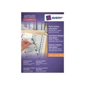 Avery IndexMaker A4 Polypropylene Divider 5 Part Clear