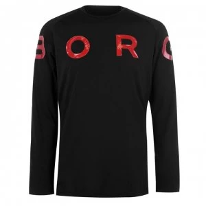 Bjorn Borg Bjorn Long Sleeve Ante T Shirt - Black/Red 91531