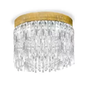 Kolarz Prisma Crystal Ceiling Light 6 Light 24 Carat Gold