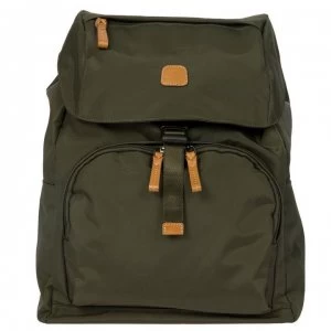 Brics X-Travel Olive Flapover Backpack - Olive