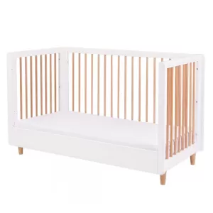Siena 3 in 1 Cot Bed - White and Beech