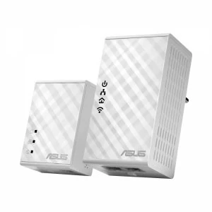 Asus PL-N12 300 Mbps WiFi HomePlug AV500 Powerline Adapter Kit UK Plug