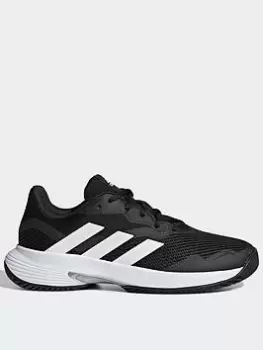 adidas Courtjam Control Tennis Shoes, Black/White, Size 7, Women