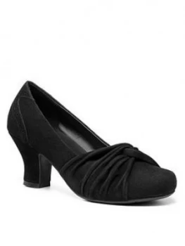 Hotter Amethyst Heeled Shoe, Black, Size 3, Women
