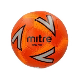Mitre Impel Plus Football Orange Silver Black Size 3