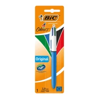 Bic 4 Colours Blue Body Ballpoint Pen - (10 Pack)