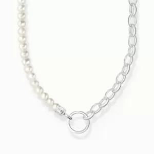 Charm Club White Pearls Necklace KE2188-082-14