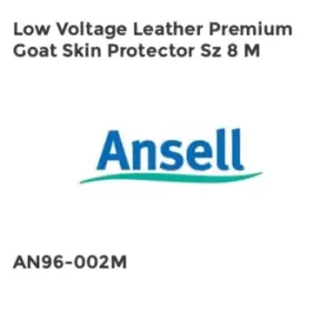 Ansell LOW VOLTAGE LEATHER PREMIUM GOAT SKIN PROTECTOR SZ 8 M