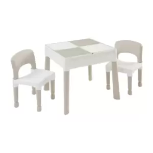 Liberty House Toys Kids 5-in-1 Grey and White Activity Table and 2 Chairs Set - wilko