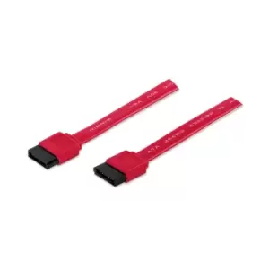 Manhattan SATA Data Cable, 7-Pin, 50cm, Male to Male, 6 Gbps, Red,...
