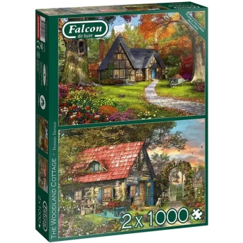 Falcon de luxe The Woodland Cottage 2-Pack Jigsaw Puzzle - 1000 Pieces